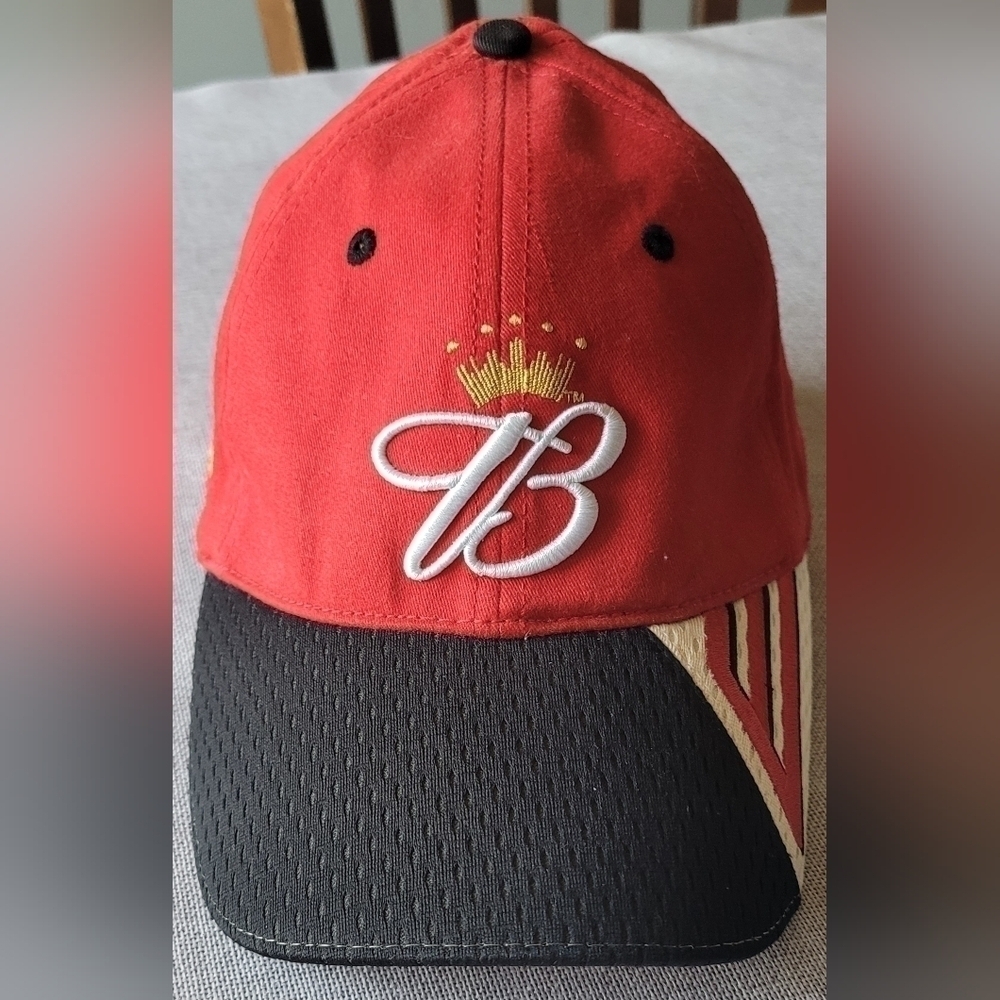Dale Earnhardt Jr #8 Red Budweiser Hat Cap Flex Fit NASCAR Chase Authentics EUC!